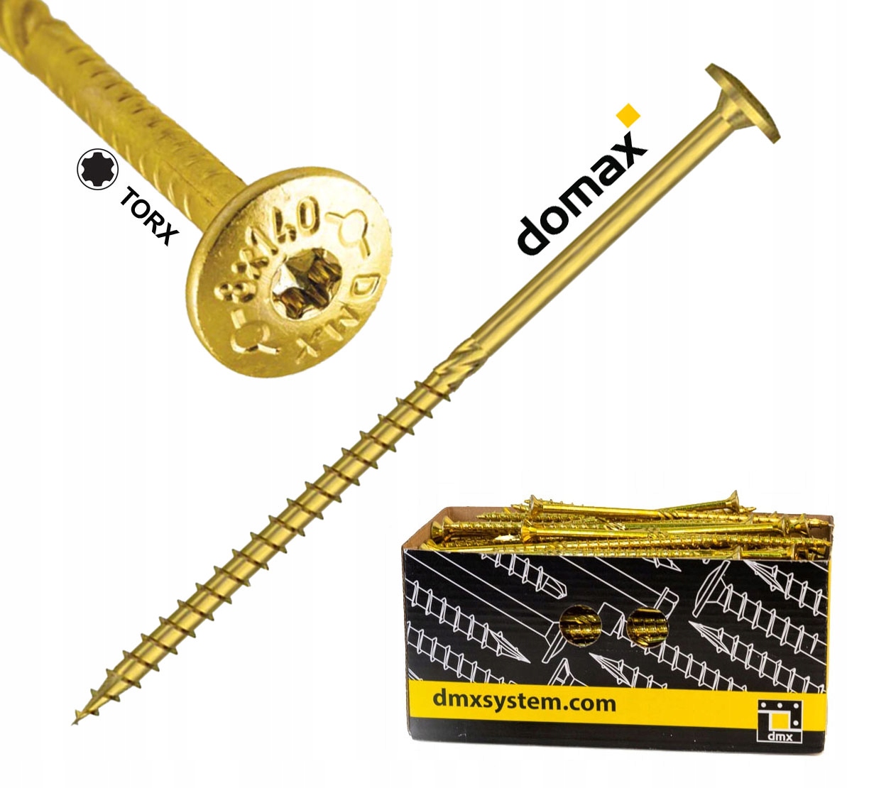 Domax skrutky do dreva 8 x 160 mm 50 ks.